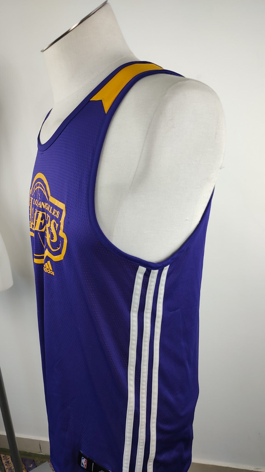 ADIDAS NBA LAKERS CANOTTA BASKET NBA UOMO TG. M SPORT MAN DOUBLE FACE