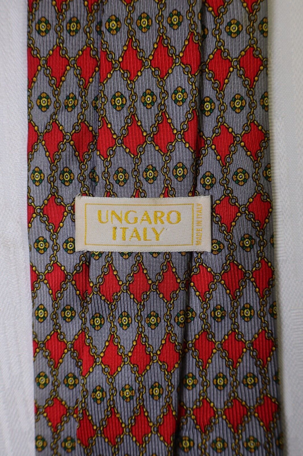 UNGARO 100%  SILK TIE SETA CRAVATTA NECKTIE MADE IN ITALY