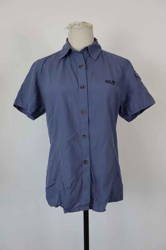 JACK WOLFSKIN CAMICIA DONNA TG. XS WOMAN SHIRT CASUAL VINTAGE NYLON