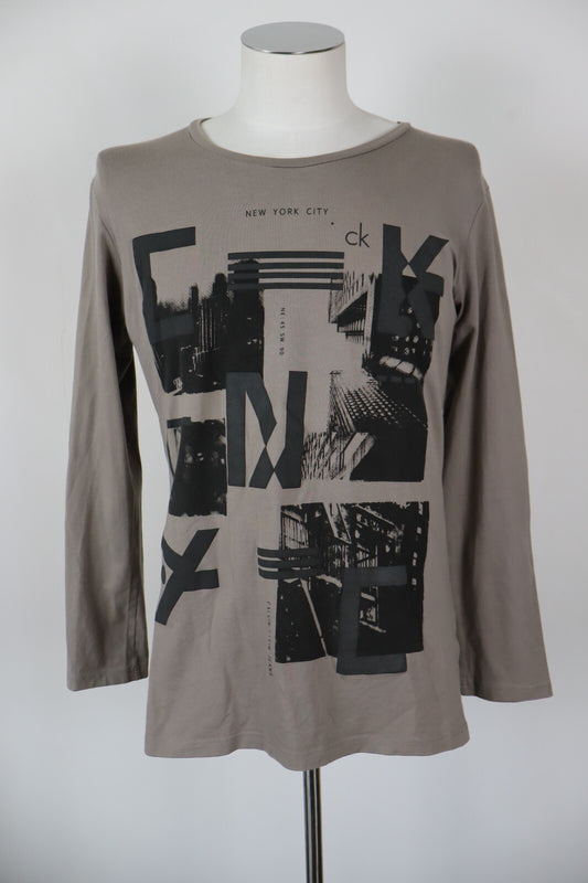 CALVIN KLEIN CK MAGLIA UOMO TG. L MAN COTONE COTTON SHIRT CASUAL VINTAGE