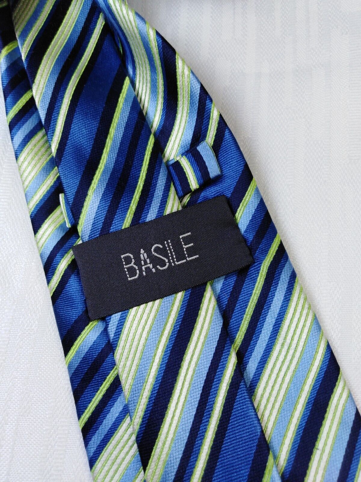BASILE 100% SETA SILK TIE CRAVATTA NECKTIE ITALY VINTAGE CLASSIC