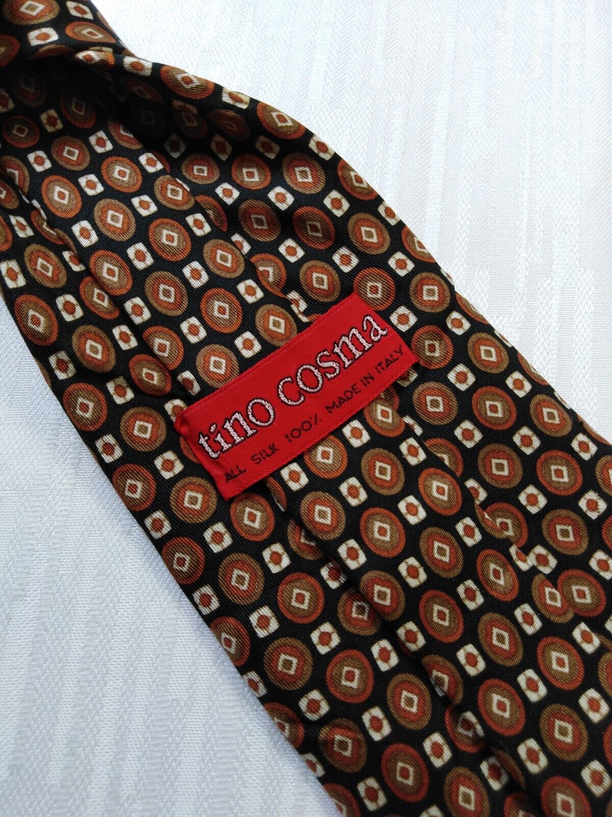 TINO COSMA 100% SETA SILK TIE CRAVATTA NECKTIE MADE ITALY VINTAGE CLASSIC