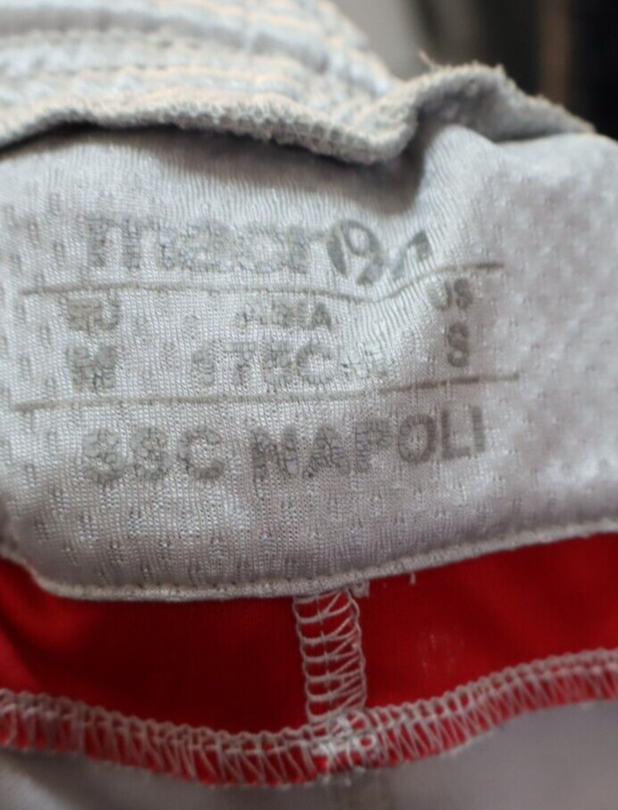 MACRON NAPOLI PANTALONCINI CALCIO SPORT UOMO TG M VINTAGE MEN SHORTS