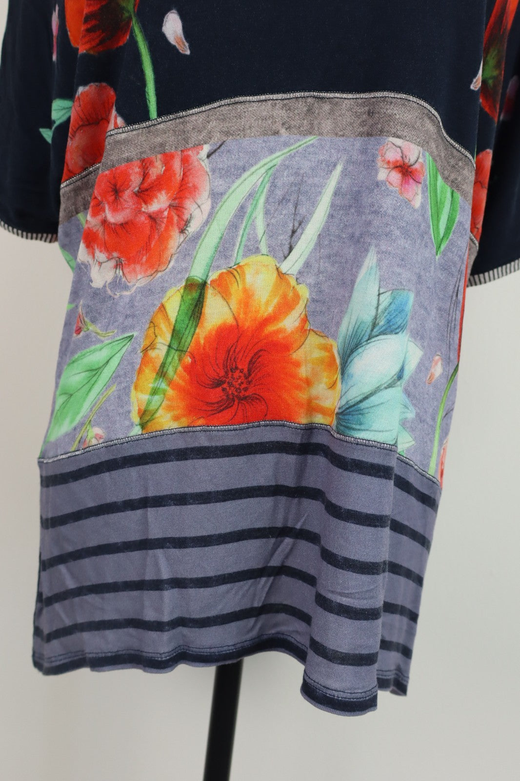 DESIGUAL MAGLIA DONNA TG. L WOMAN CASUAL VINTAGE T-SHIRT  TOP CANOTTA COTONE