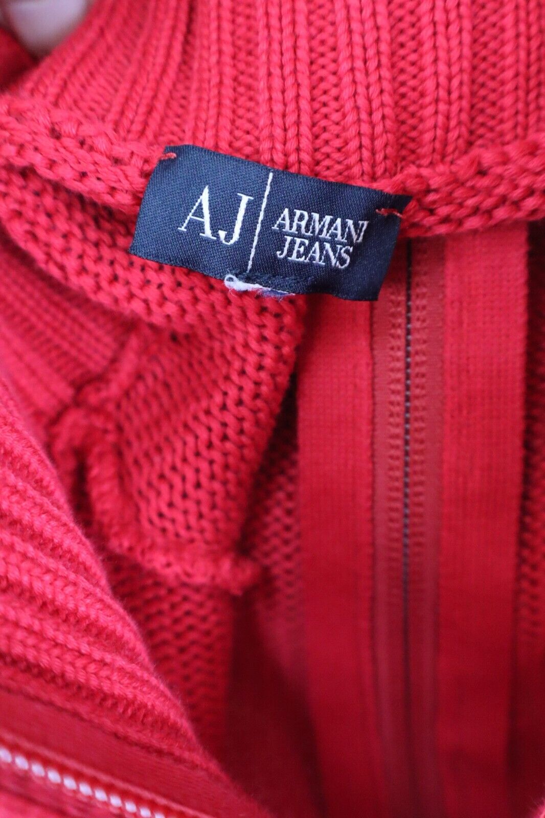 ARMANI JEANS MAGLIONE CON ZIP COTONE VINTAGE UOMO TG M MAN SWEATER CASUAL