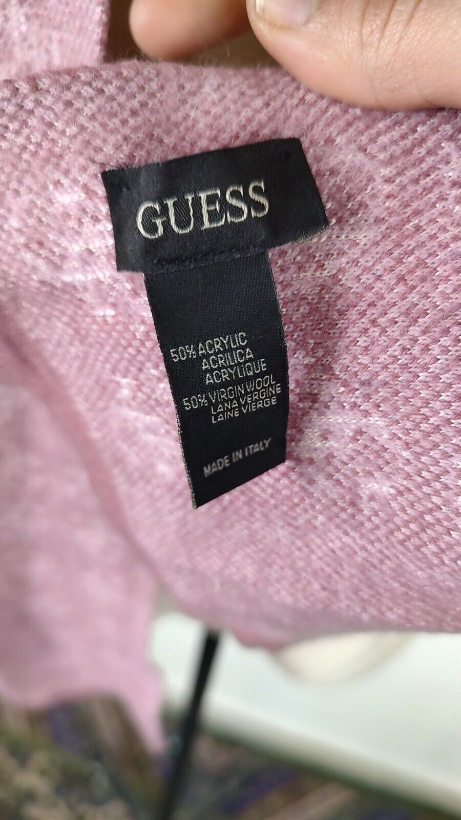 GUESS SCIARPA LANA UOMO DONNA WOMAN MAN VINTAGE CASUAL SCARF