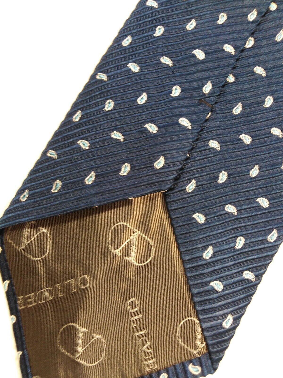 OLIVER BY VALENTINO 100%  SILK TIE SETA CRAVATTA NECKTIE MADE IN ITALY