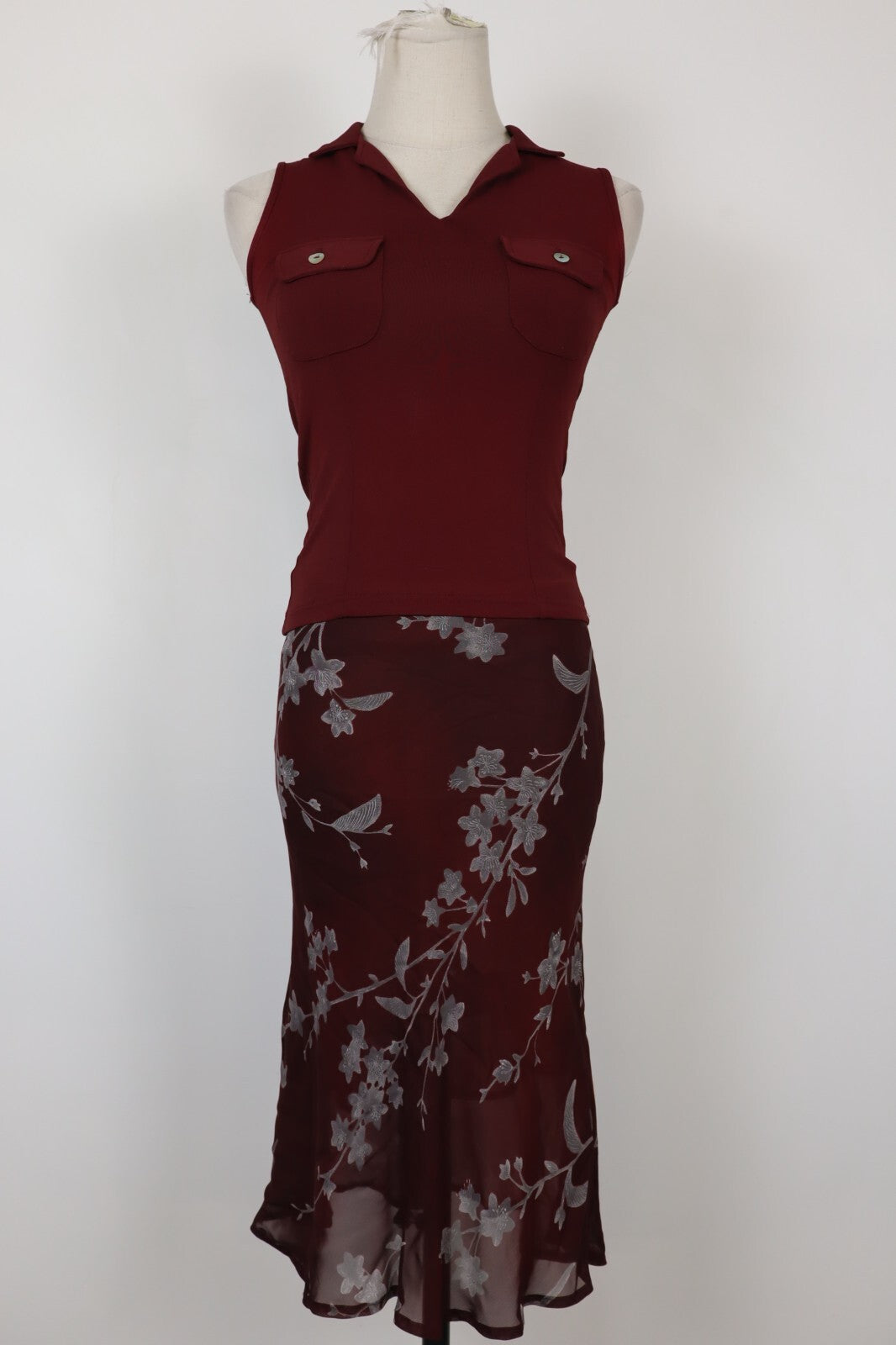SPORTSTAFF COMPLETO DONNA Tg. 42 / 44 MAGLIA GONNA DRESS VINTAGE CASUAL SUIT