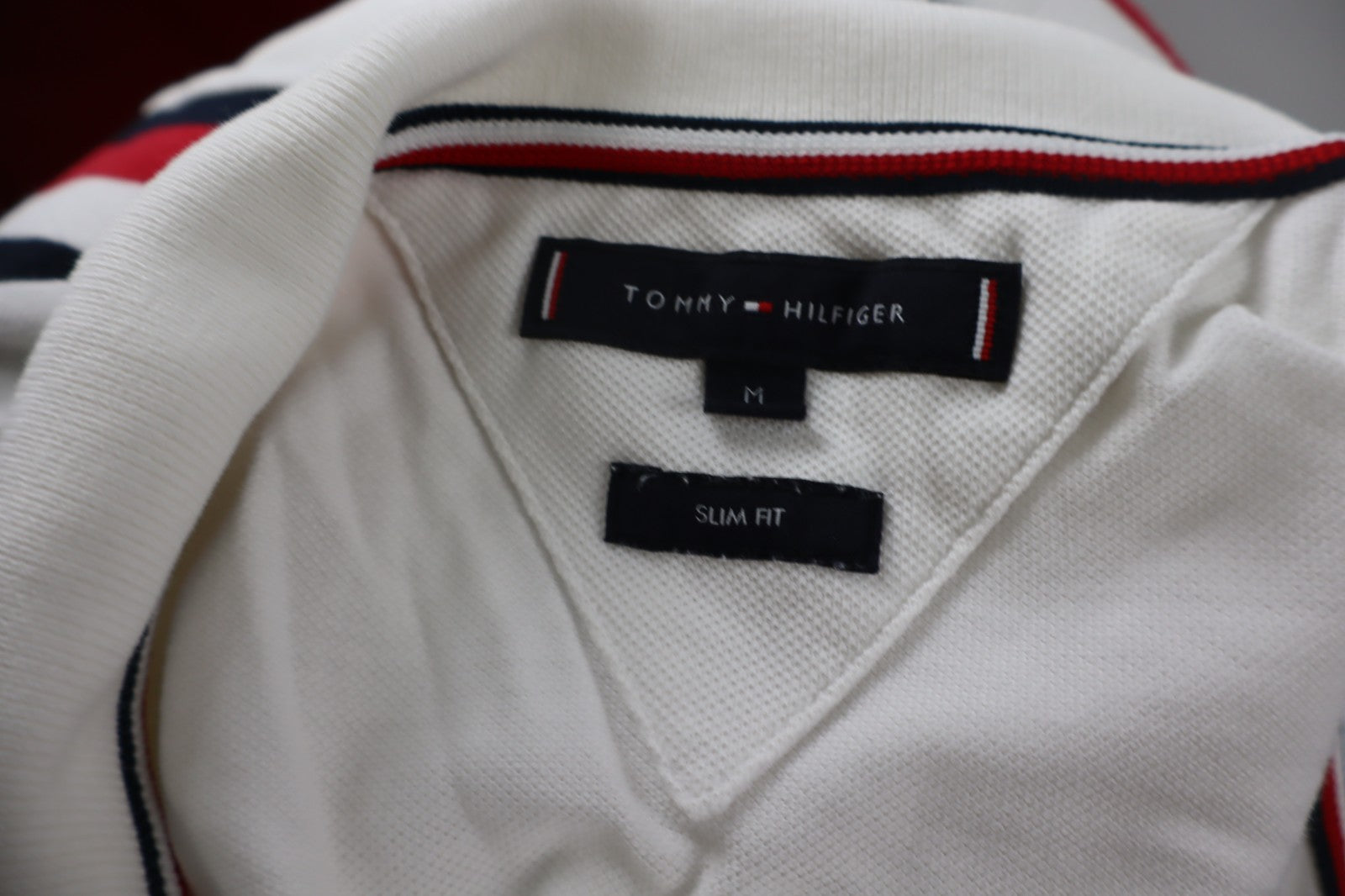 TOMMY HILFIGER POLO MAGLIA UOMO COTONE TG M SLIM MAN COTTON SHIRT CASUAL VINTAGE