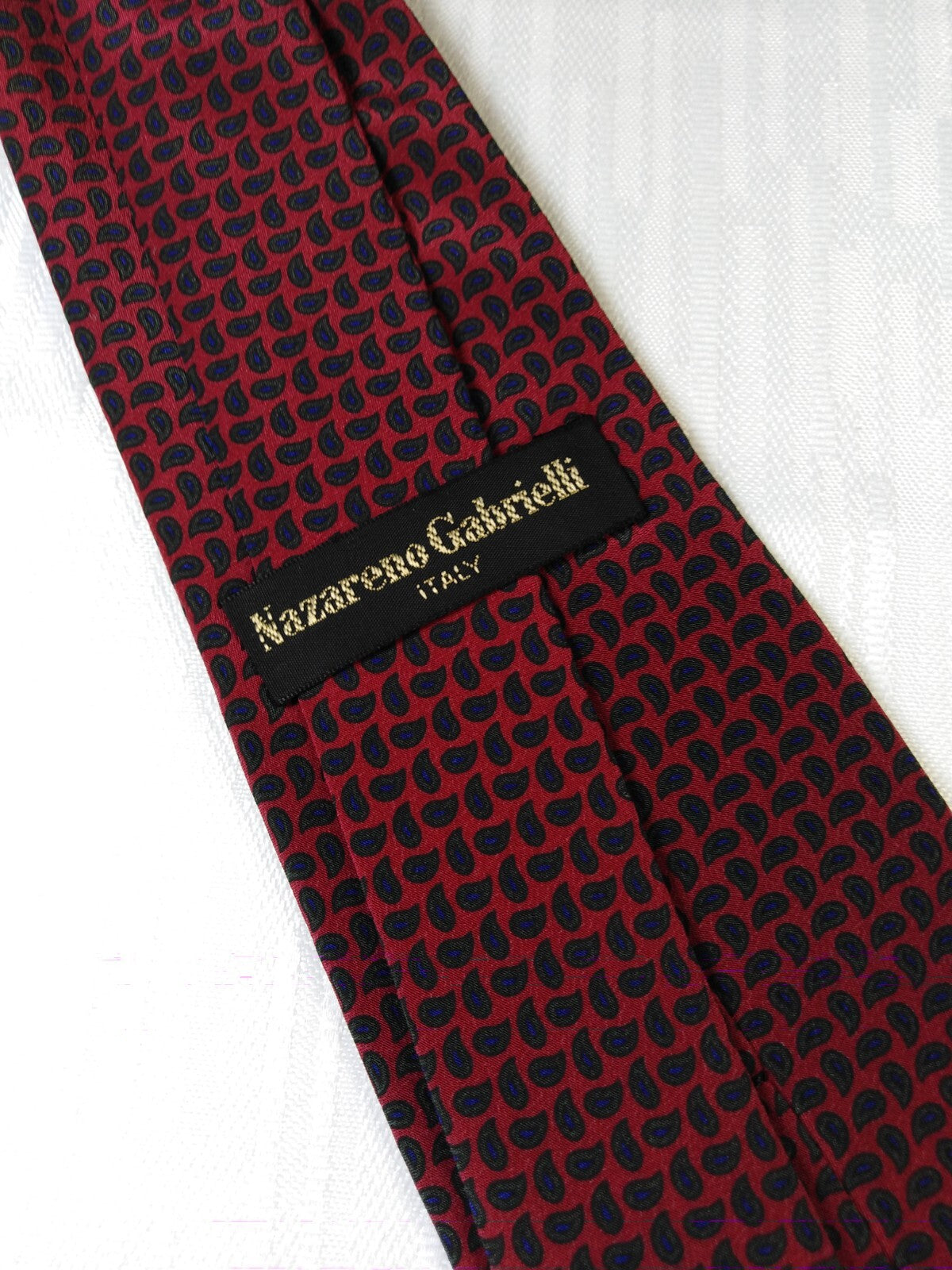 NAZARENO GABRIELLI 100% SILK TIE SETA CRAVATTA NECKTIE ITALY VINTAGE CLASSIC