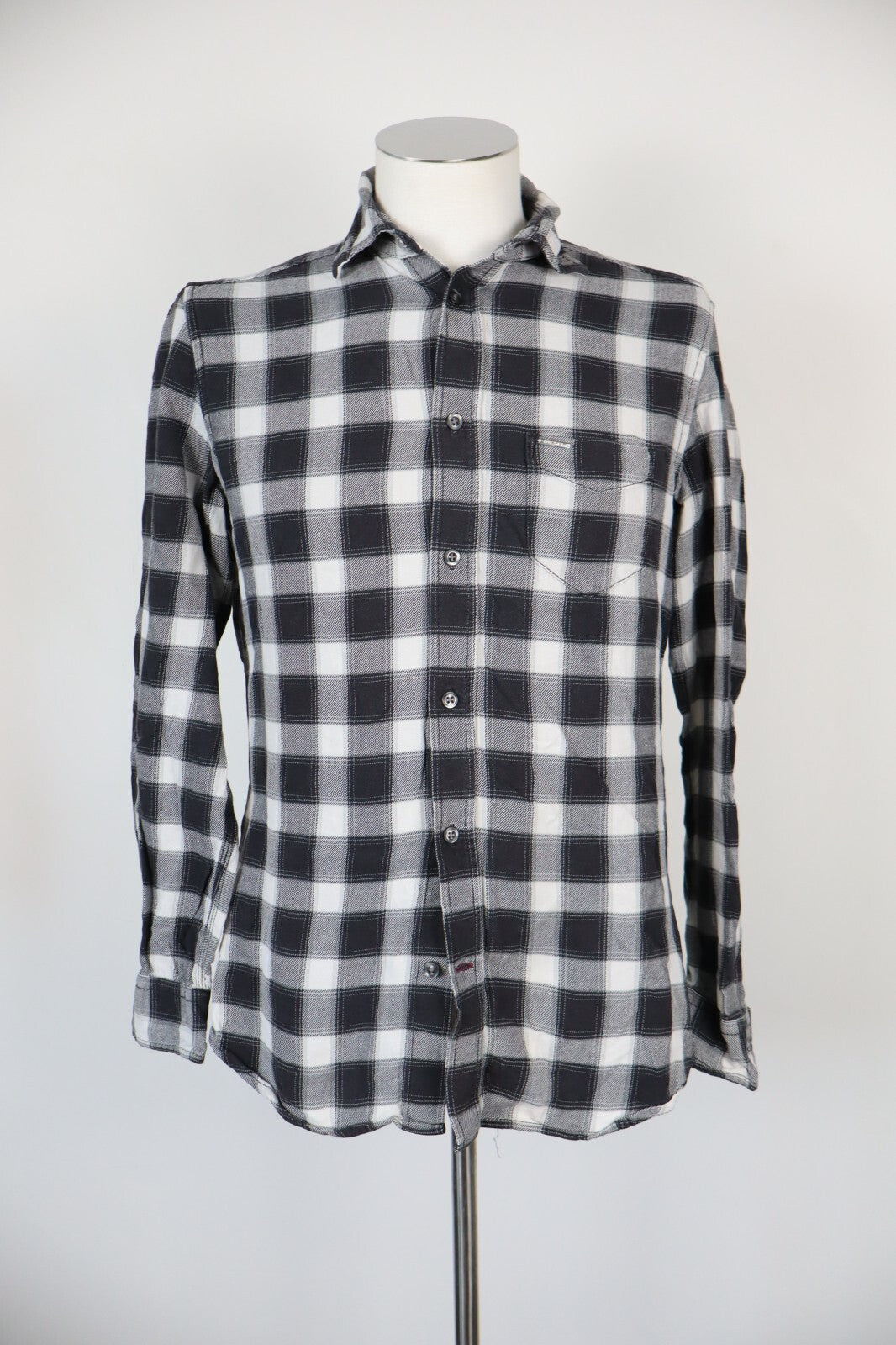 DIESEL CAMICIA UOMO TG. S MAN CASUAL VINTAGE SHIRT COTONE ITALY