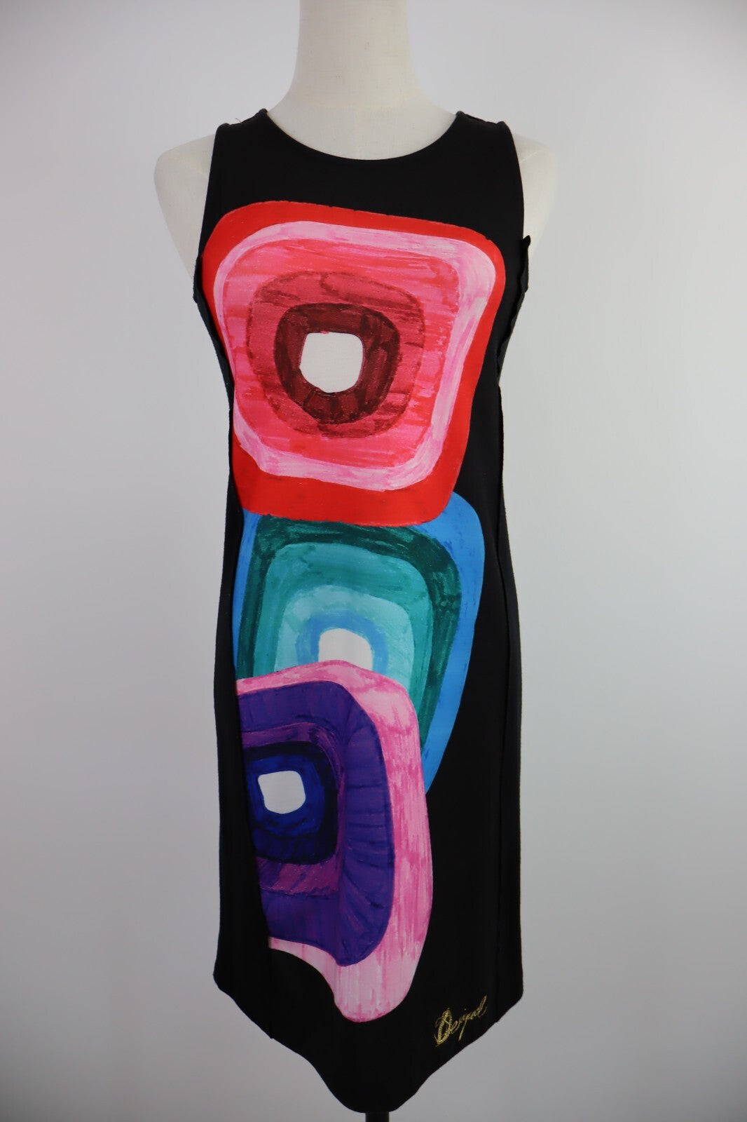 DESIGUAL VESTITO SMANICATO COTONE DONNA TG. S WOMAN CASUAL VINTAGE DRESS COTTON