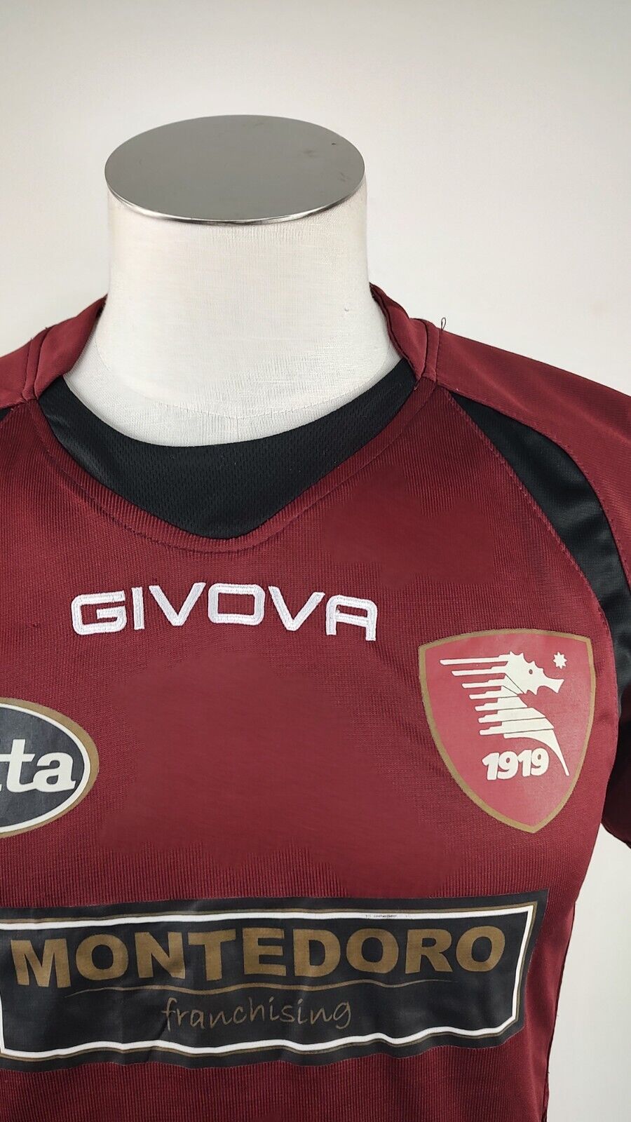GIVOVA SALERNITANA N 9 MAGLIA CALCIO UOMO Tg XS SOCCER JERSEY TRIKOT 2012/13