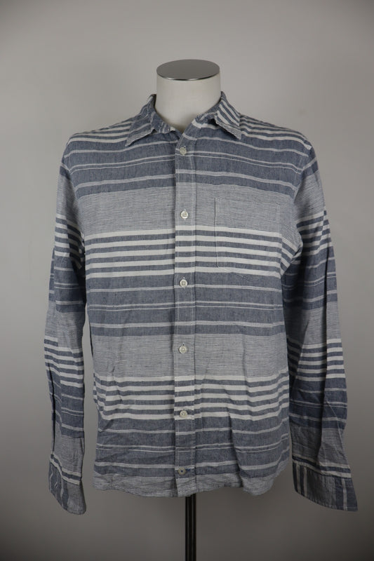 GAP CAMICIA UOMO TG M MAN CASUAL VINTAGE SHIRT LINO LINEN TASCHE MANICA LUNGA