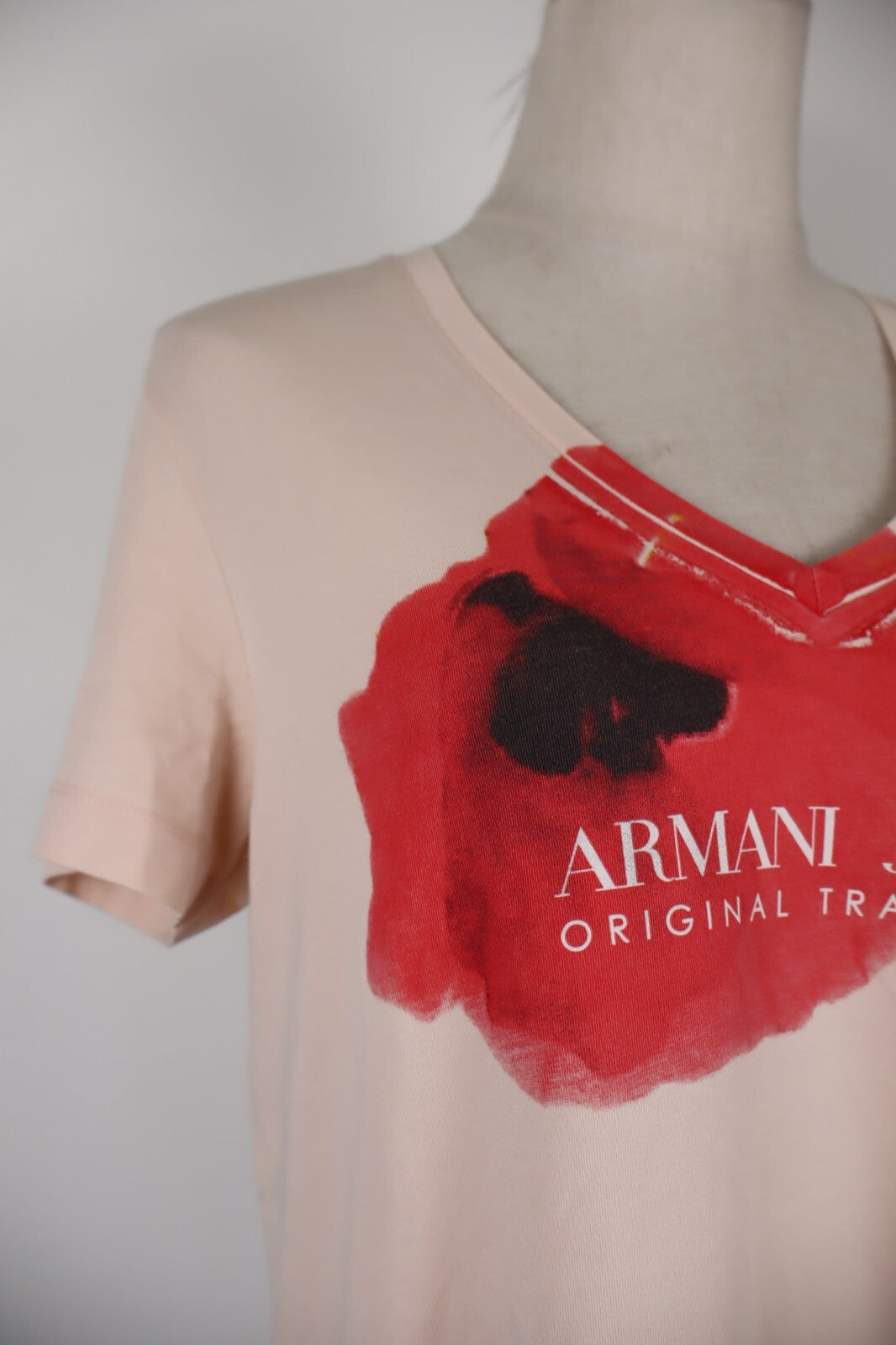 AJ ARMANI JEANS MAGLIA DONNA TG. 44 WOMAN CASUAL VINTAGE T-SHIRT COTONE COTTON