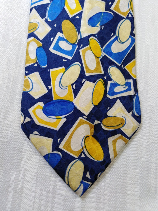 BARTON MODA 100% SILK TIE SETA CRAVATTA NECKTIE MADE IN ITALIA CLASSIC