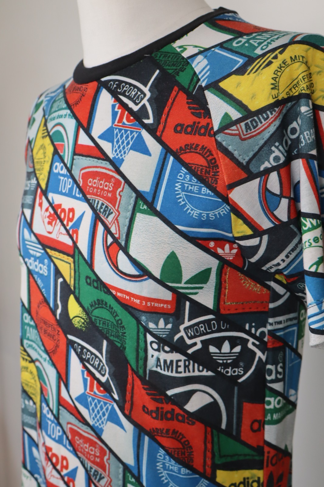 ADIDAS MAGLIA UOMO TG S MAN T-SHIRT CASUAL VINTAGE COTONE COTTON LOGO