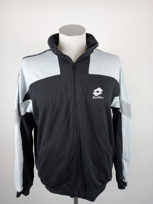 LOTTO GIACCA TENNIS JACKET CON ZIP MAN SHIRT UOMO TG M VINTAGE SPORT TRAINING