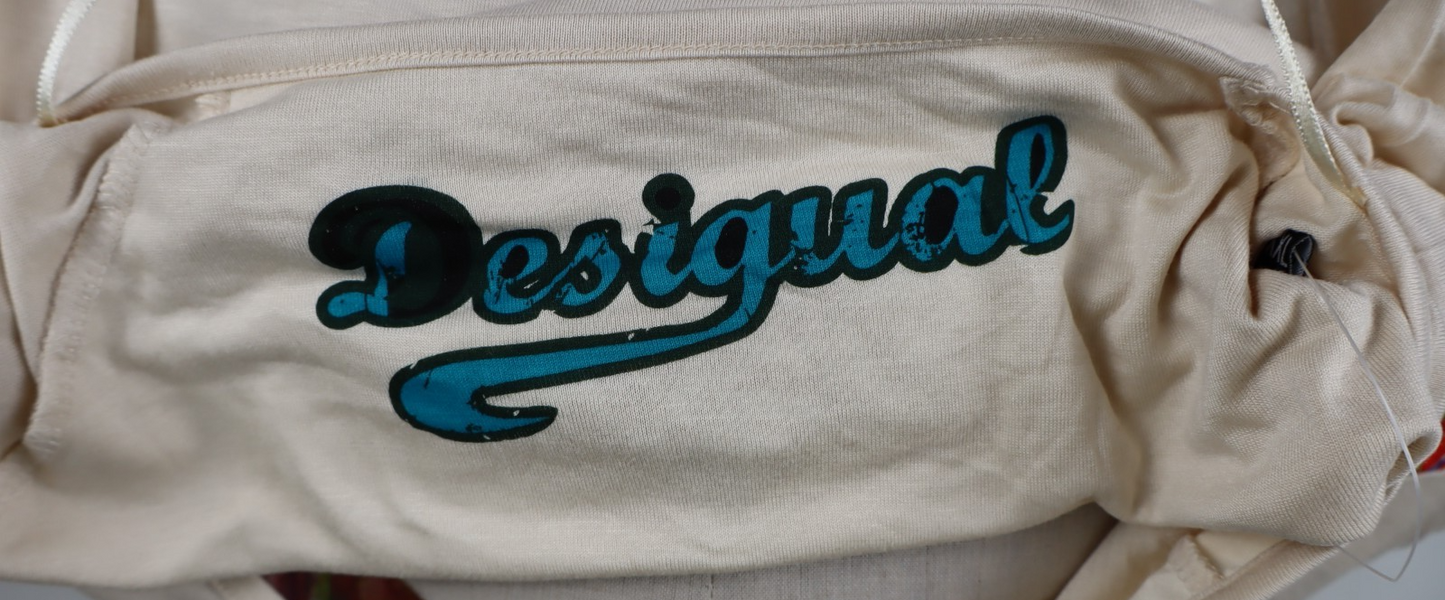 DESIGUAL MAGLIA DONNA TG. 2XL WOMAN CASUAL VINTAGE T-SHIRT COULISSE