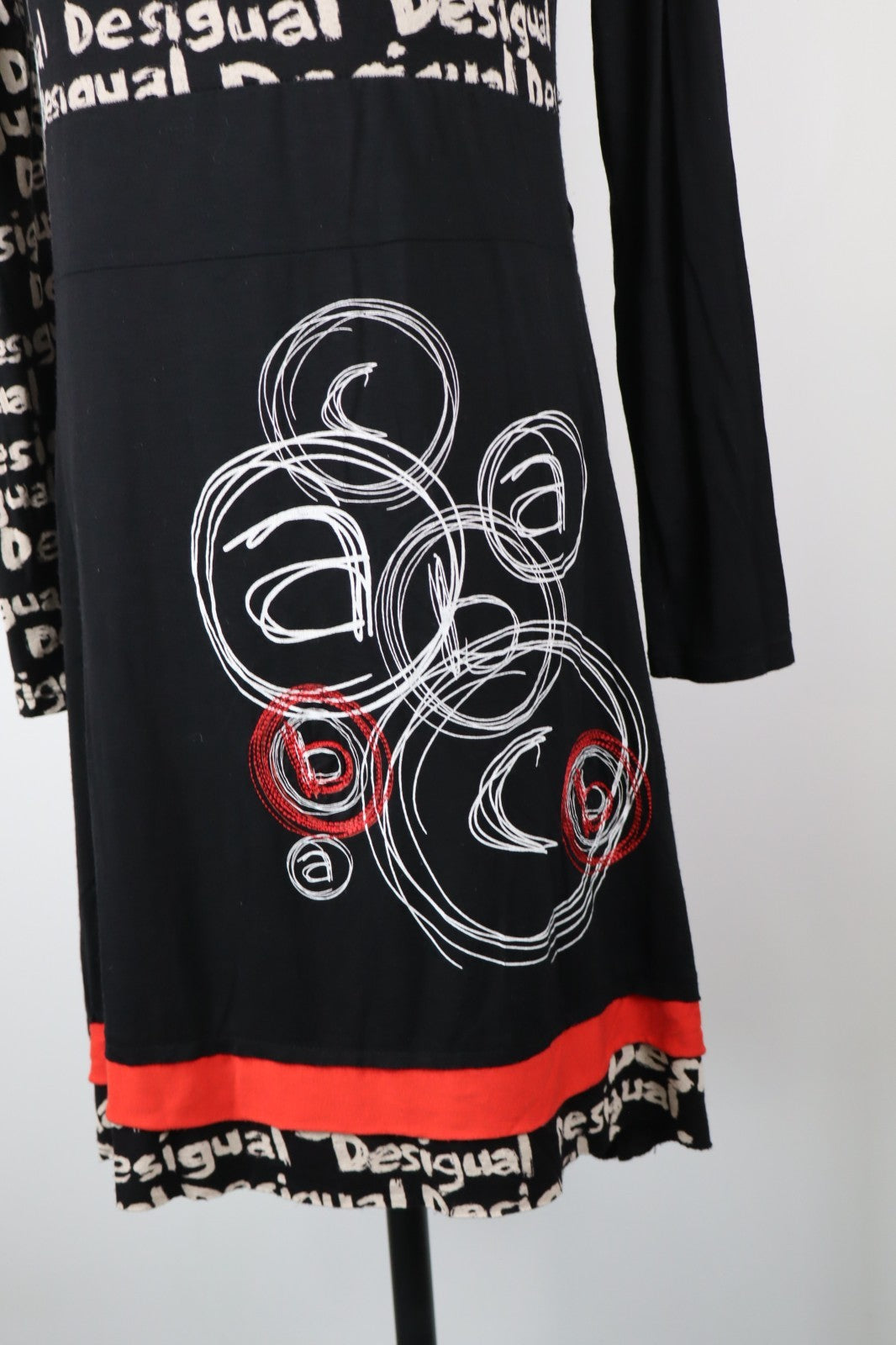 DESIGUAL  VESTITO ABITO DONNA TG.  XL SHORT WOMAN CASUAL VINTAGE DRESS