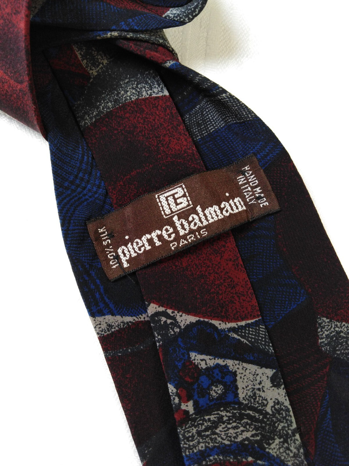 PIERRE BALMAIN 100% SETA SILK TIE CRAVATTA NECKTIE ITALY VINTAGE CLASSIC