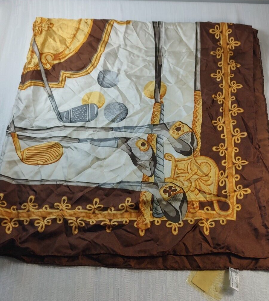 FOULARD 100% SILK SETA SCARVES SCARF SQUARE MADE IN ITALY