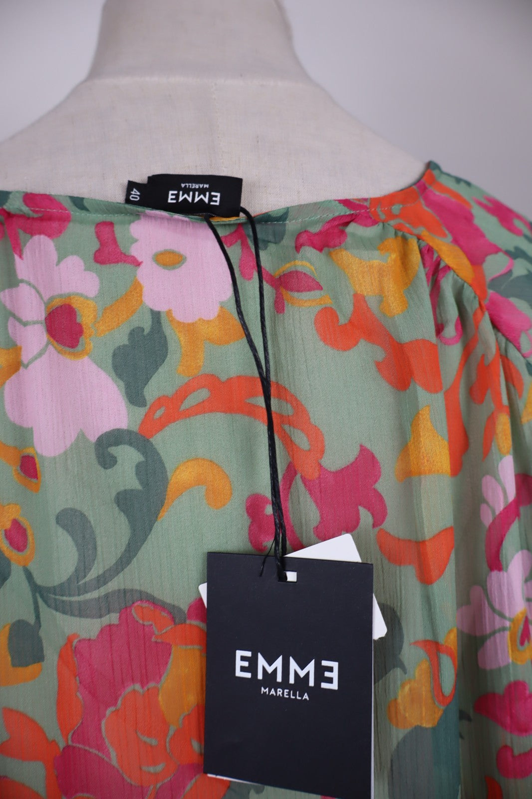 EMME MARELLA MAGLIA BLUSA DONNA 40 WOMAN CASUAL VINTAGE T-SHIRT MANICA LUNGA TAG