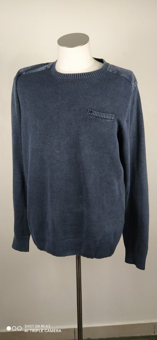 CALVIN KLEIN JEANS MAGLIONE COTONE COTTON VINTAGE UOMO Tg. L MAN SWEATER CASUAL