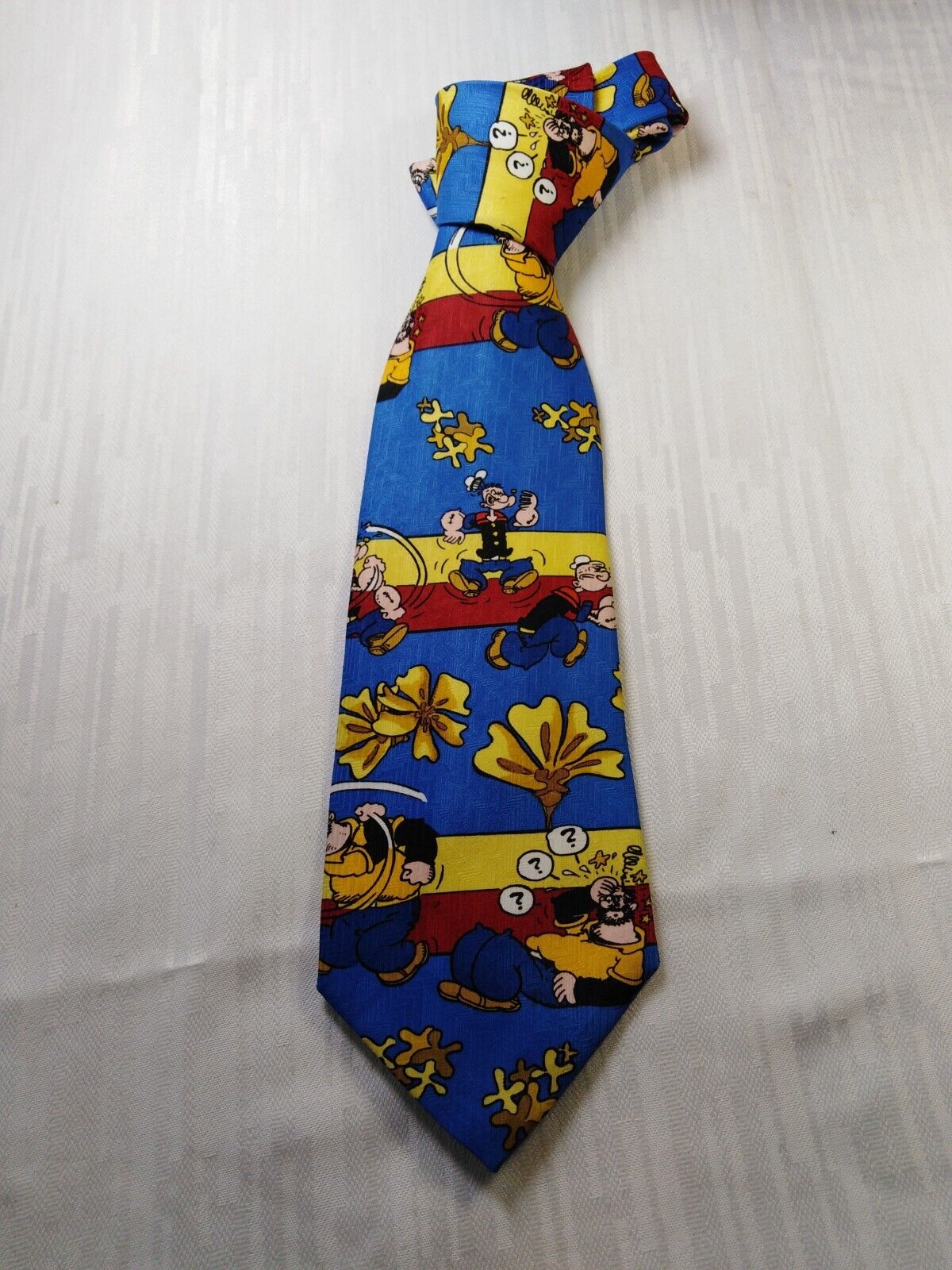 POPEYE POLIESTERE TIE CRAVATTA NECKTIE MADE IN ITALY VINTAGE CLASSIC
