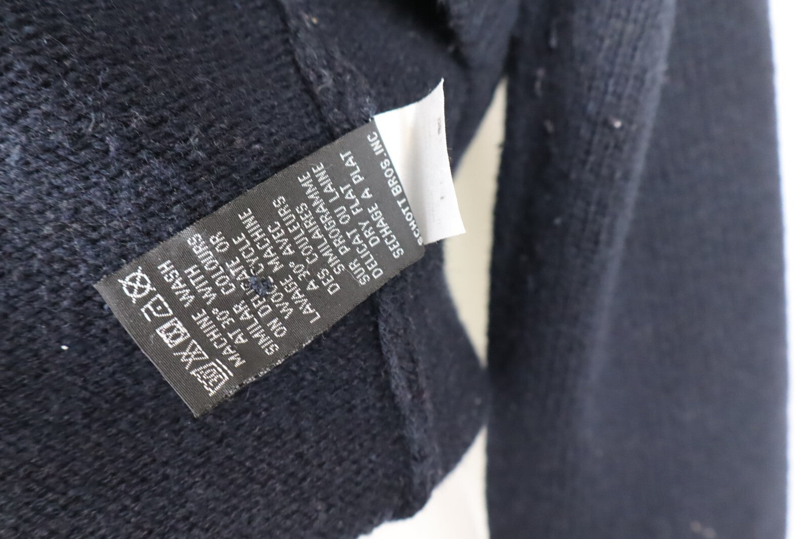 SCHOTT MAGLIONE LANA VINTAGE UOMO Tg. 3XL MAN WOOL SWEATER CASUAL