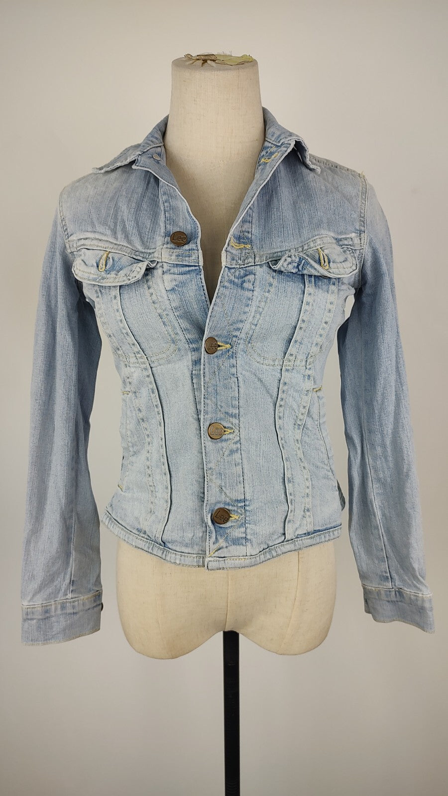 LEE GIUBBINO JEANS DENIM DONNA Tg S WOMAN CASUAL VINTAGE JACKET