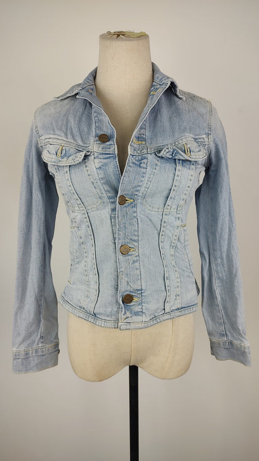 LEE GIUBBINO JEANS DENIM DONNA Tg S WOMAN CASUAL VINTAGE JACKET