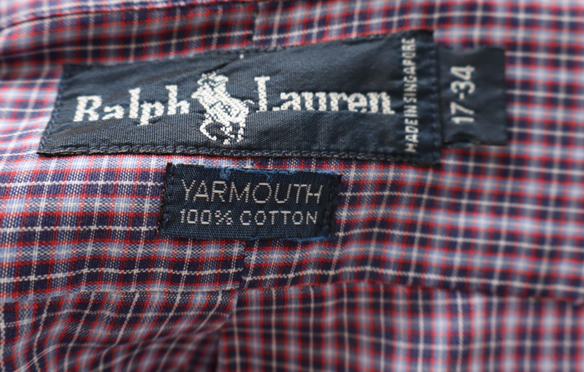 RALPH LAUREN CAMICIA COTONE SHIRT UOMO Tg. 34 17 MAN VINTAGE CASUAL COTTON