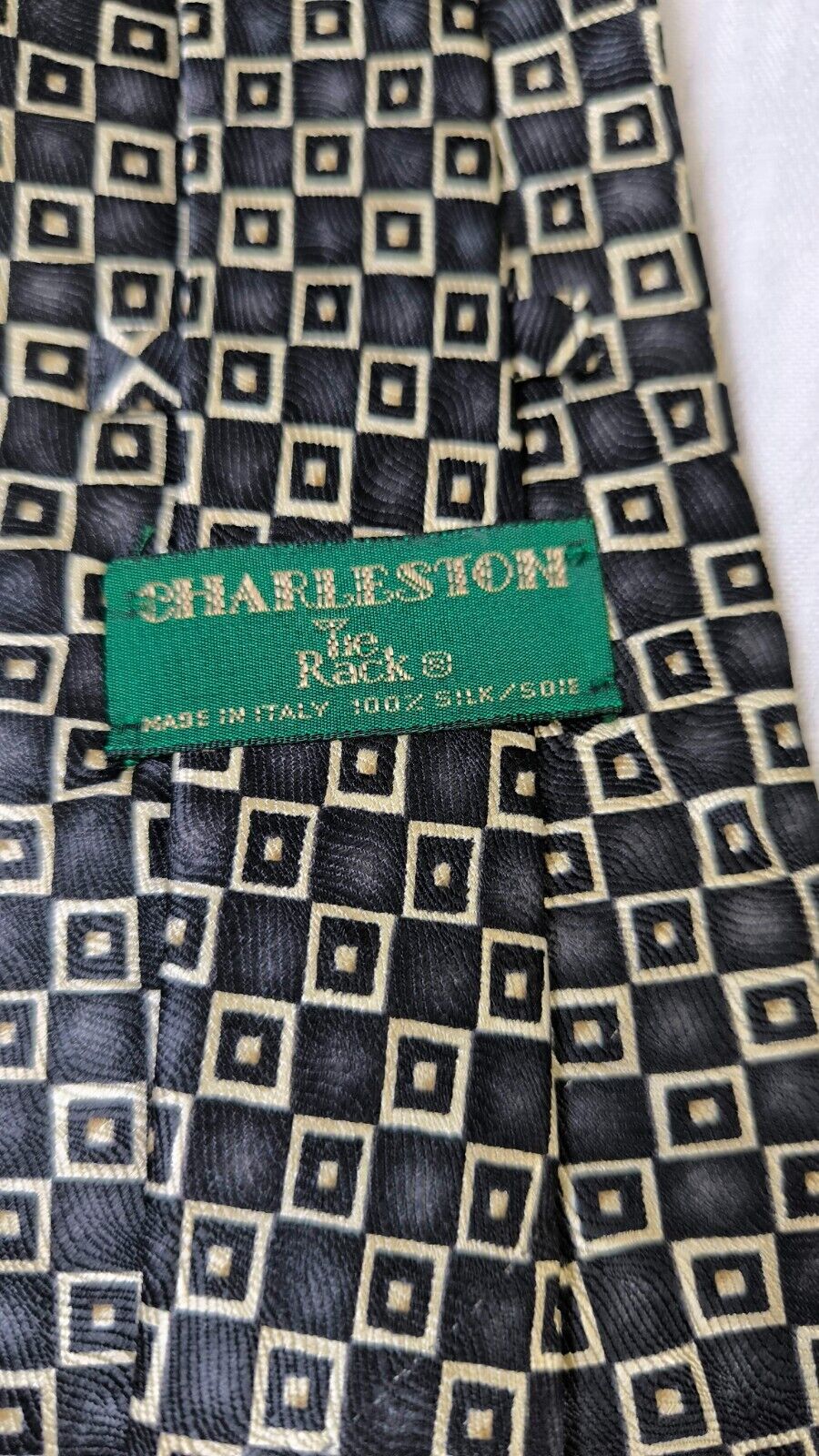 CHARLESTON TIE RACK 100% SILK TIE SETA CRAVATTA NECKTIE MADE IN ITALY
