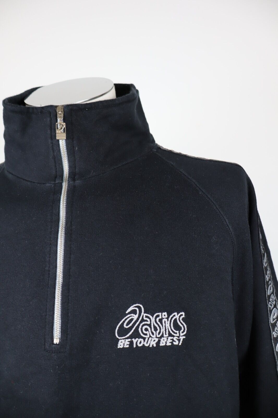 ASICS FELPA CON ZIP JACKET UOMO Tg L MAN SPORT JACKET SWEATSHIRT VINTAGE