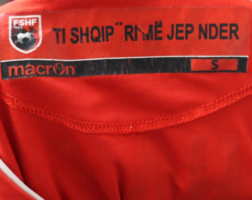 MACRON ALBANIA XHAKA N 14 MAGLIA CALCIO UOMO Tg S SOCCER JERSEY TRIKOT 15/16