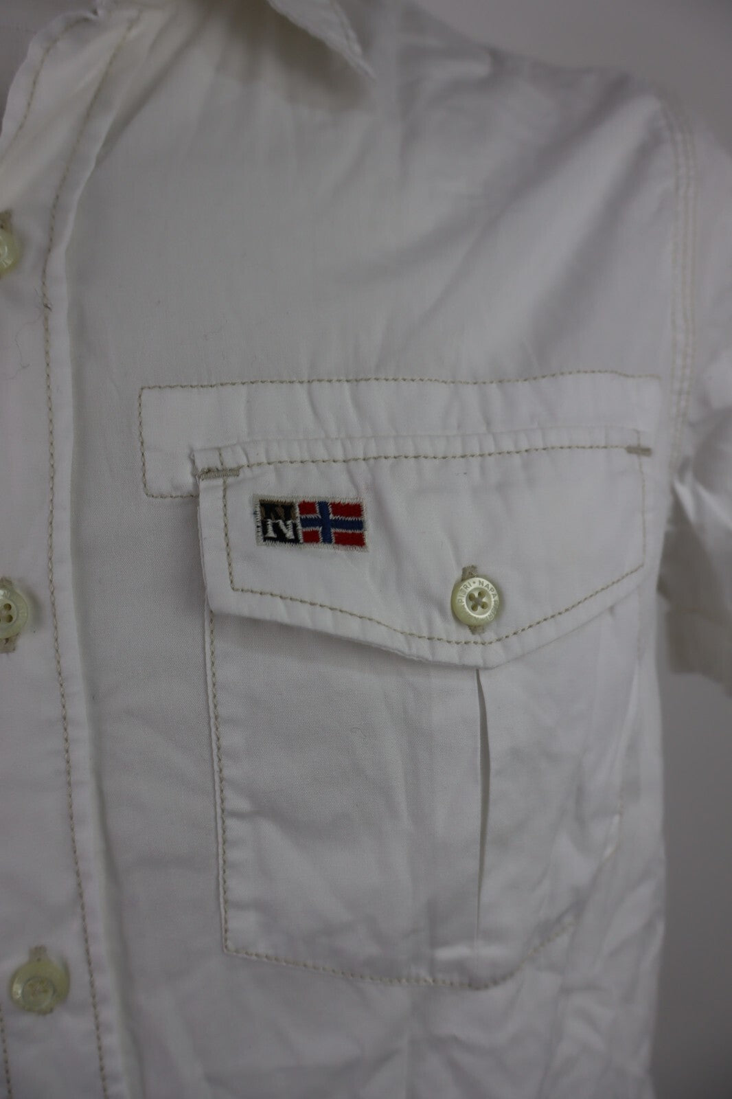 NAPAPIJRI CAMICIA UOMO COTONE TG. S MAN CASUAL VINTAGE COTTON SHIRT