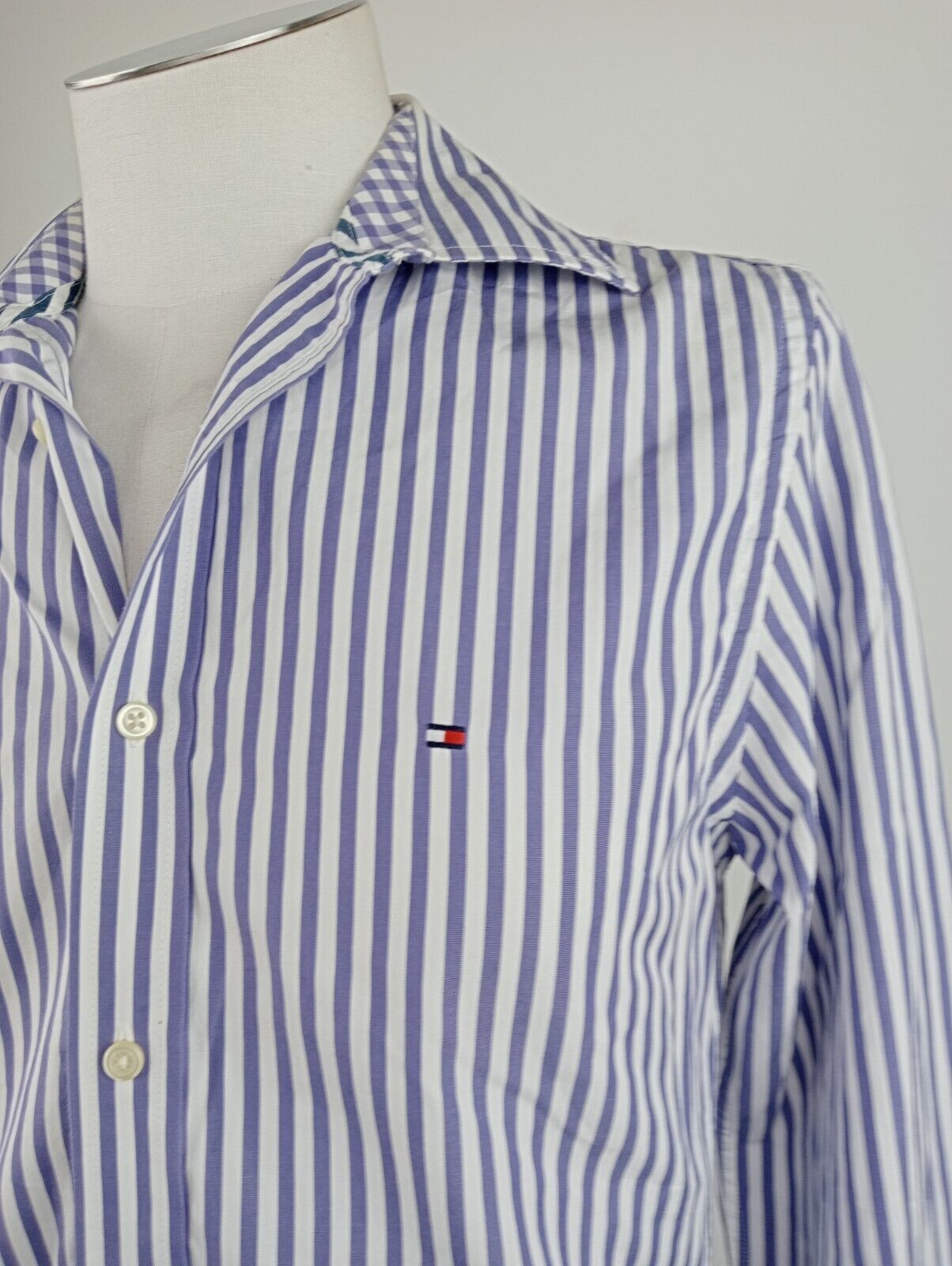TOMMY HILFIGER CAMICIA UOMO TG. S MAN CASUAL VINTAGE SHIRT COTONE ITALY