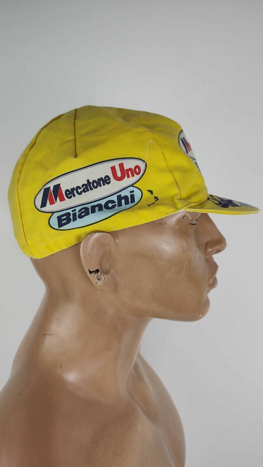 SMS SANTINI MERCATONE CAPPELLO CICLISMO ELASTICO UOMO MAN HAT CAP VINTAGE