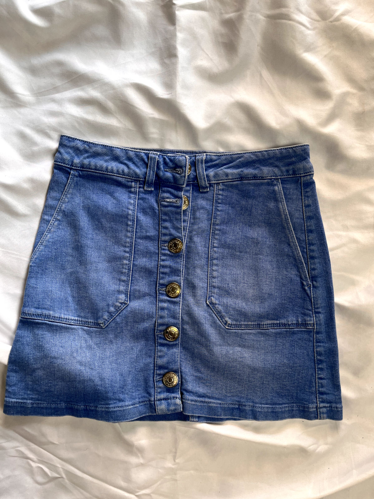 TRUSSARDI JEANS GONNA DONNA WOMAN SKIRT Tg. 38 CASUAL VINTAGE COTONE