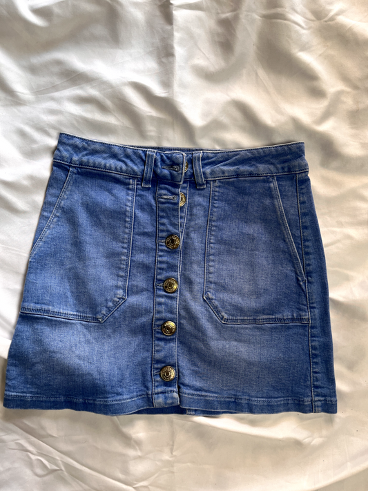 TRUSSARDI JEANS GONNA DONNA WOMAN SKIRT Tg. 38 CASUAL VINTAGE COTONE