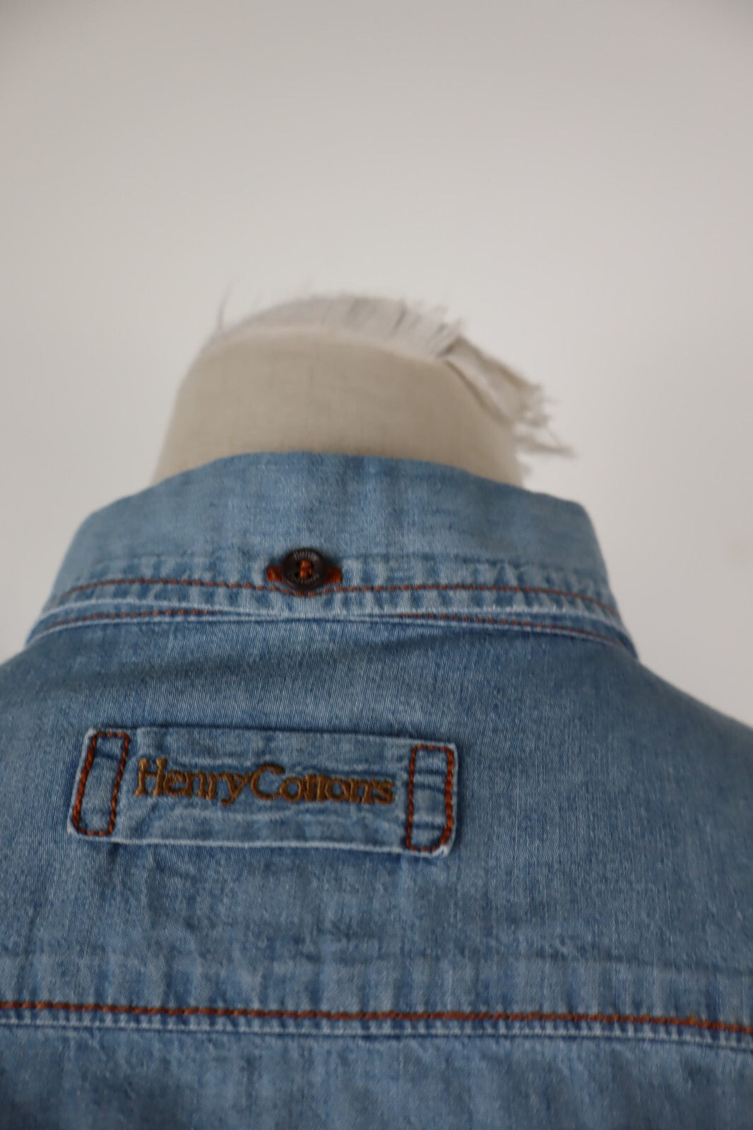 HENRY COTTON'S CAMICIA JEANS DONNA TG. 42 WOMAN SHIRT CASUAL VINTAGE DENIM
