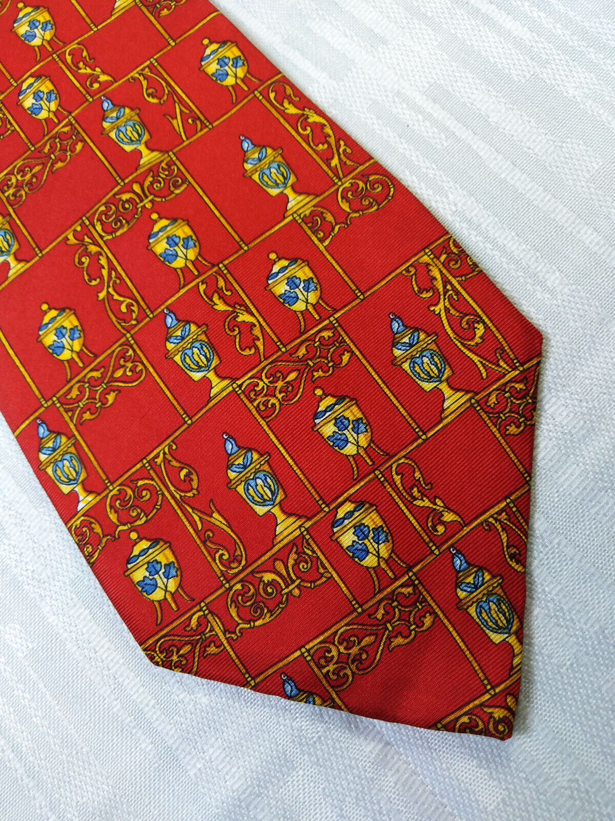 ANDREA MARINELLI NAPOLI 100% SILK TIE SETA CRAVATTA NECKTIE MADE IN ITALY