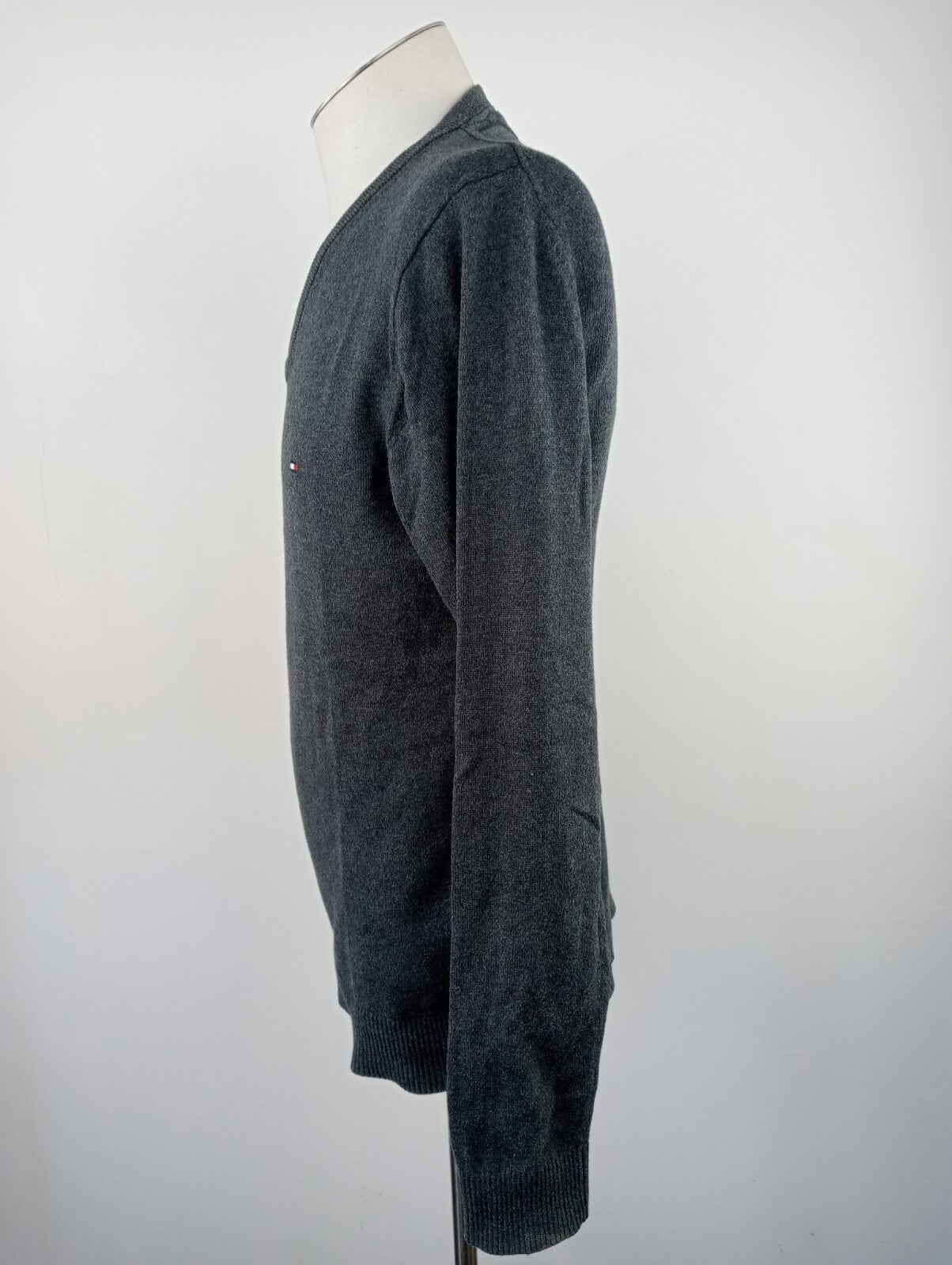 TOMMY HILFIGER MAGLIONE COTONE CASHMERE VINTAGE UOMO Tg S MAN SWEATER MADE ITALY
