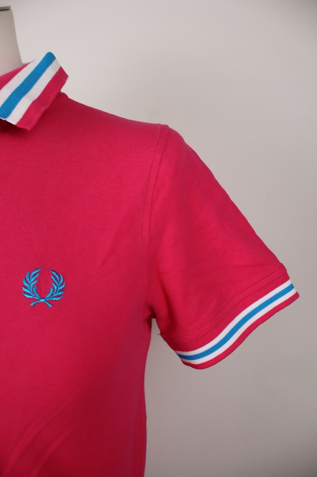 FRED PERRY POLO MAGLIA UOMO COTONE TG M SLIM MAN T-SHIRT CASUAL VINTAGE LOGO