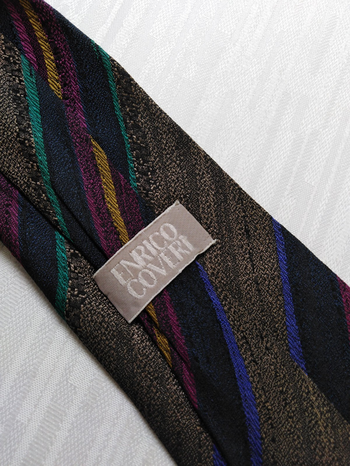 ENRICO COVERI 100% SILK TIE SETA CRAVATTA NECKTIE MADE IN ITALY CLASSIC