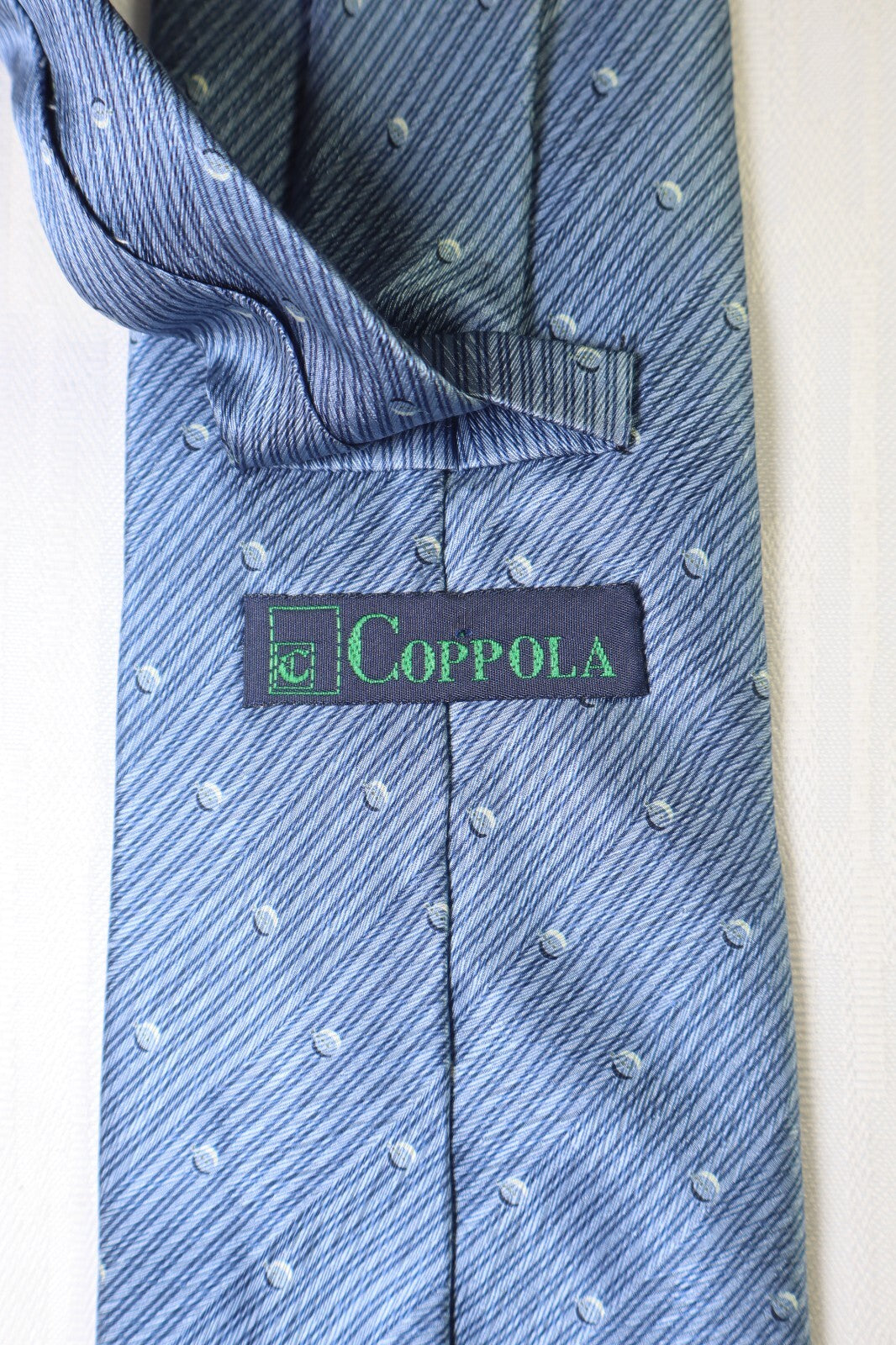 COPPOLA 100% SILK TIE SETA CRAVATTA NECKTIE ITALY VINTAGE CLASSIC SELF TIPPED