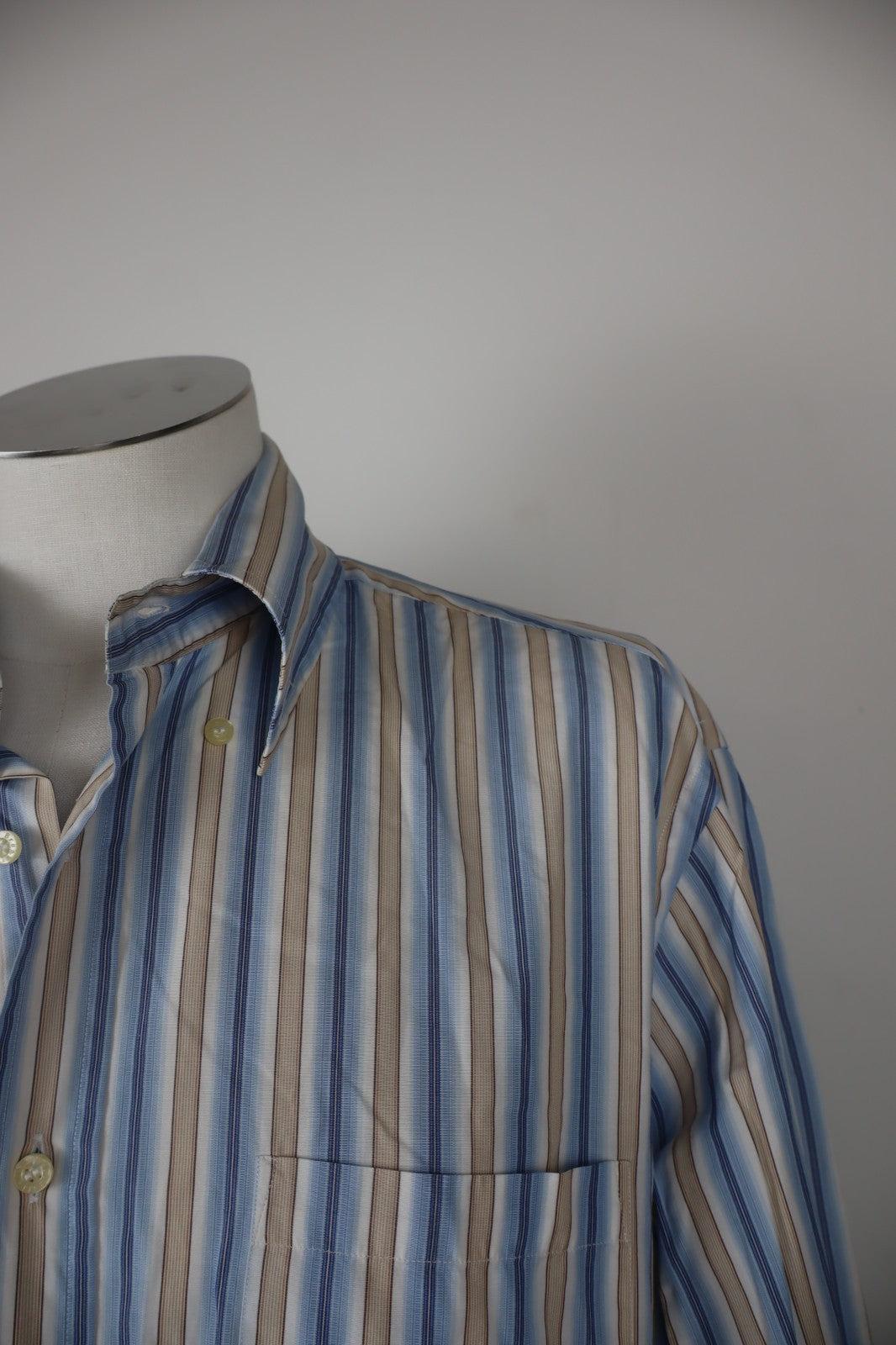 BROOKSFIELD CAMICIA UOMO TG. 43 VII MAN CASUAL VINTAGE SHIRT COTONE COTTON LOGO