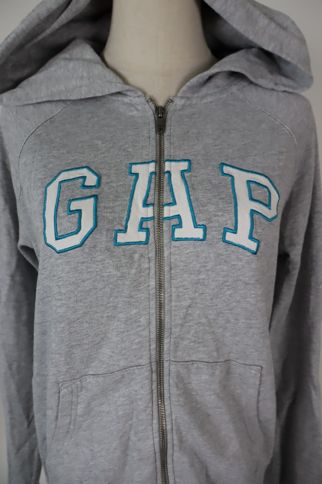 GAP FELPA CAPPUCCIO DONNA Tg M WOMAN CASUAL VINTAGE SPORT SWEATSHIRT COTONE