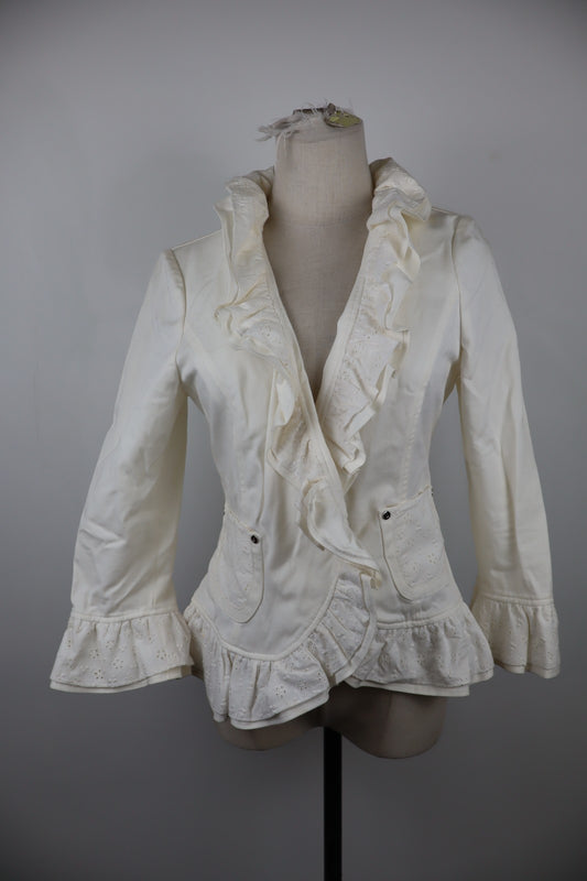 LUISA SPAGNOLI BLAZER GIACCA DONNA Tg 44 WOMAN CASUAL VINTAGE JACKET COTONE